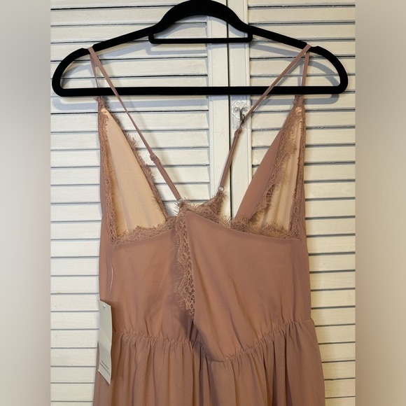 061 NWT ABEGAYLE PLUNGING MAXI DRESS IN ROSE - Picture 6 of 9